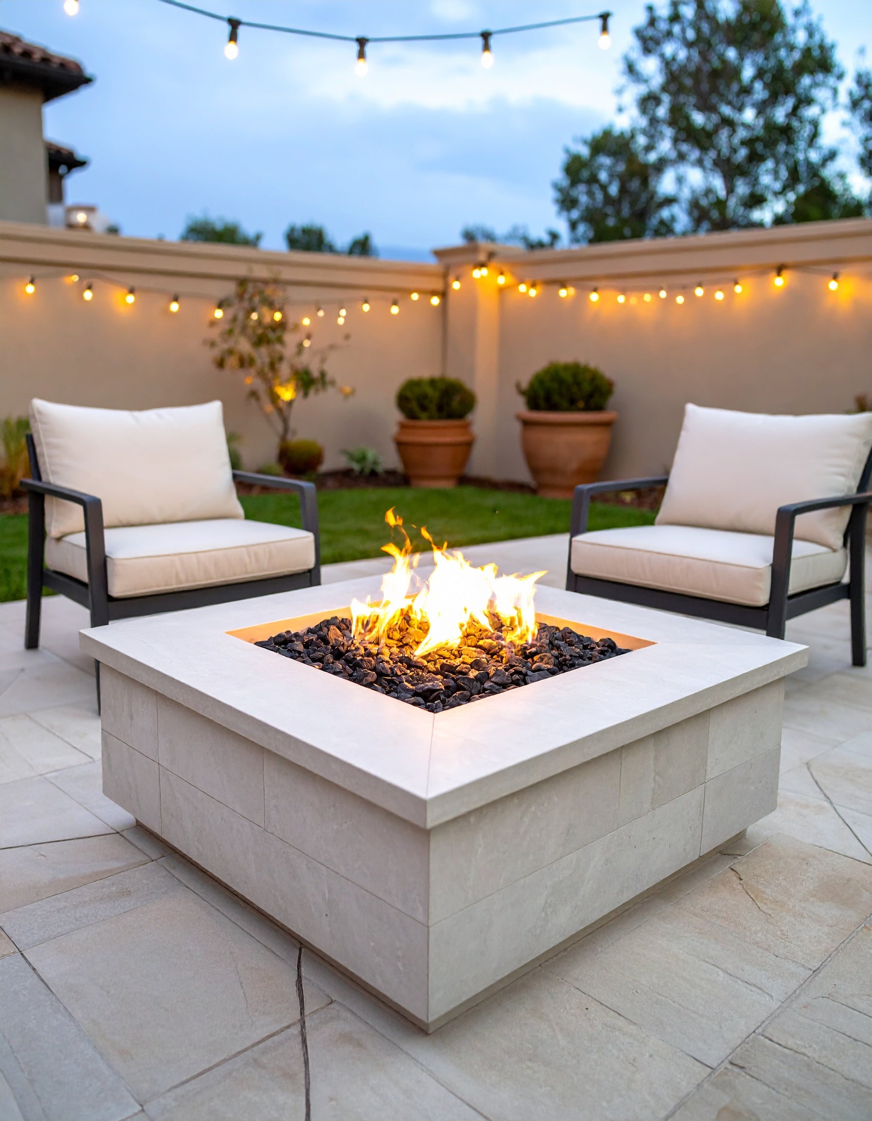 Emberstone Square Concrete Fire Pit