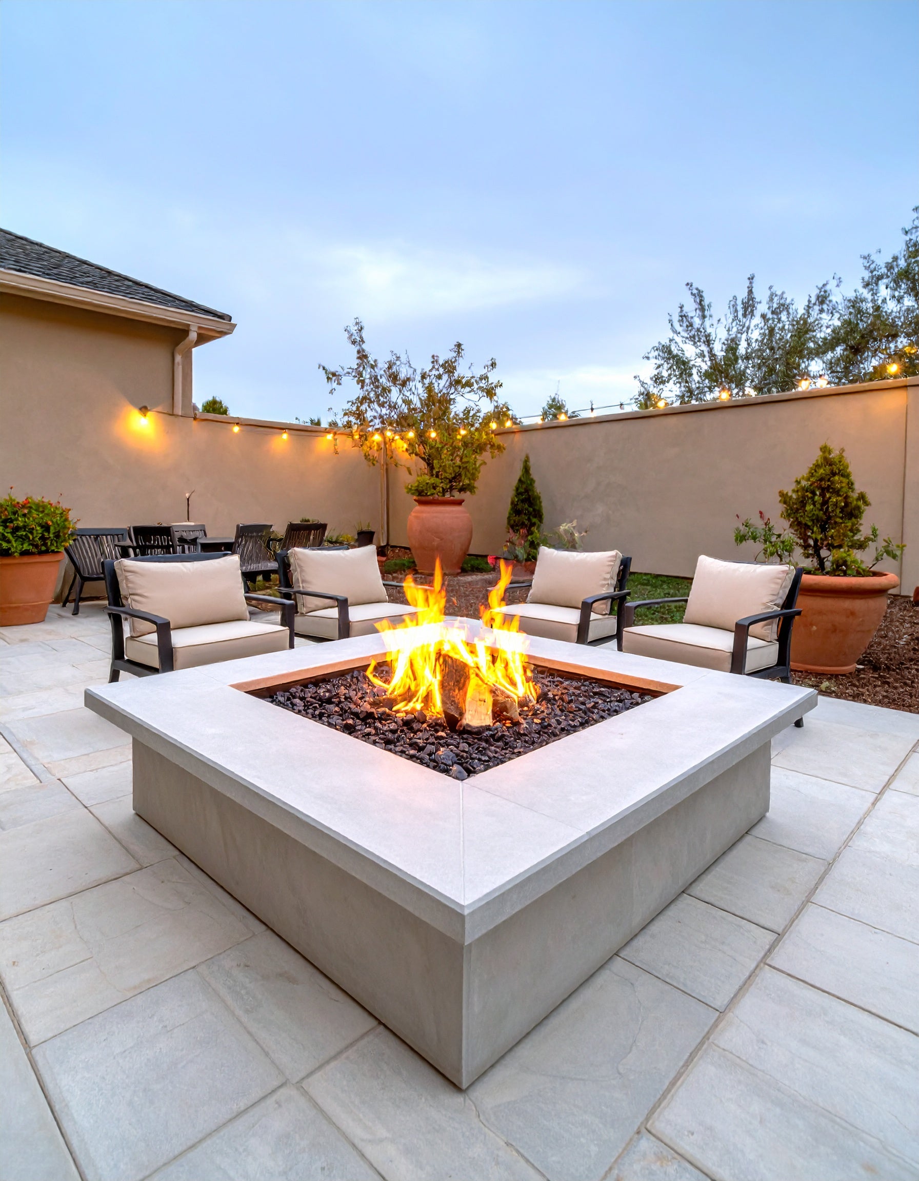 Emberstone Square Concrete Fire Pit